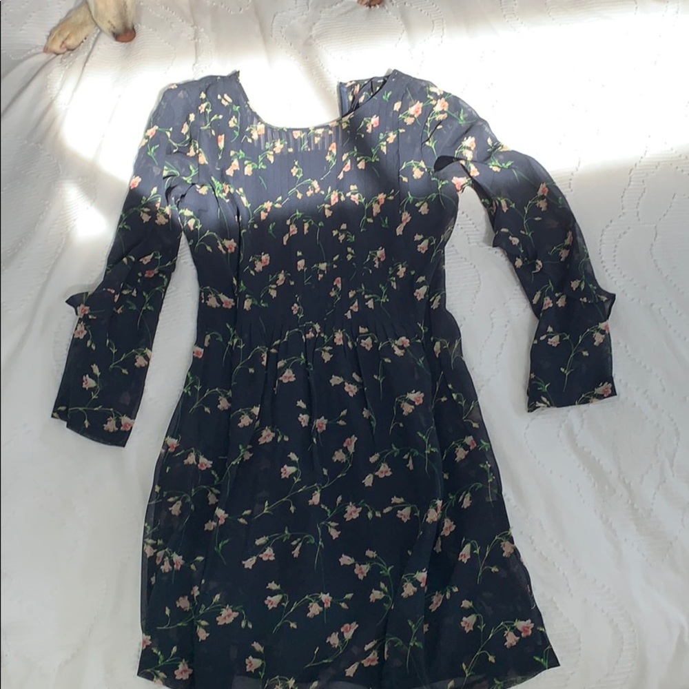 Club Monaco Floral Long Sleeve Dress